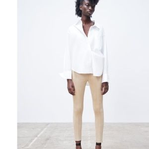 Zara faux suede leggings small